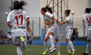 Temp. 2014-2015. Levante UD-Atlético de Madrid Féminas celebración