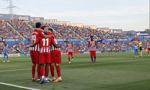 Temporada 2018-2019 | Getafe - Atlético de Madrid | Celebración del segundo gol de Lemar