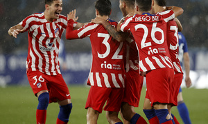 Temp. 22-23 | Amistoso | SD Ponferradina - Atlético de Madrid | Carlos Martín Celebración