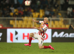 Chennaiyin-Atlético Kolkata. Partido de ida de las semifinales de la Indian Super League.