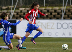 Temporada 2016-2017. Partido de entrenamiento entre el Atlético de Madrid Femenino y el Hyundai FC. 02-02-2017. Laura Fernández.
