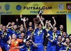 Movistar Inter, celebrando el título de campeón de Europa