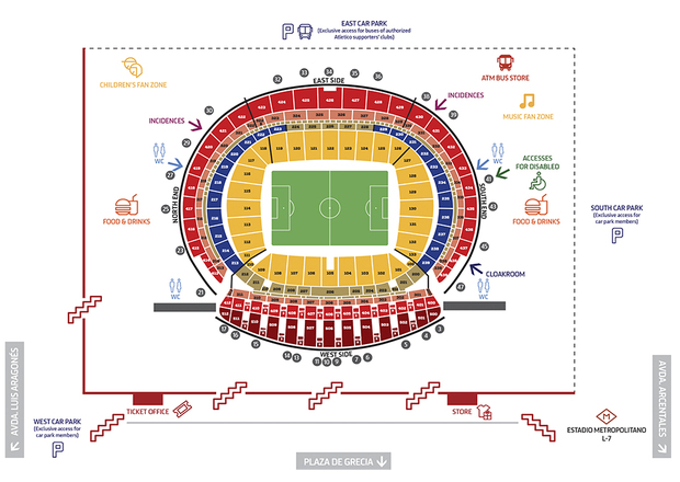 Temporada 2017/18. Mapa Wanda Metropolitano. Inglés. Febrero 2018 v2