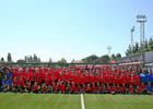 Clinic de verano de la Fundación Atlético de Madrid con varios jugadores