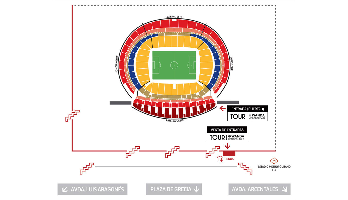 paracaídas a pesar de perspectiva Club Atlético de Madrid · Web oficial - ¡No te pierdas Tour del Wanda  Metropolitano en el puente de diciembre!