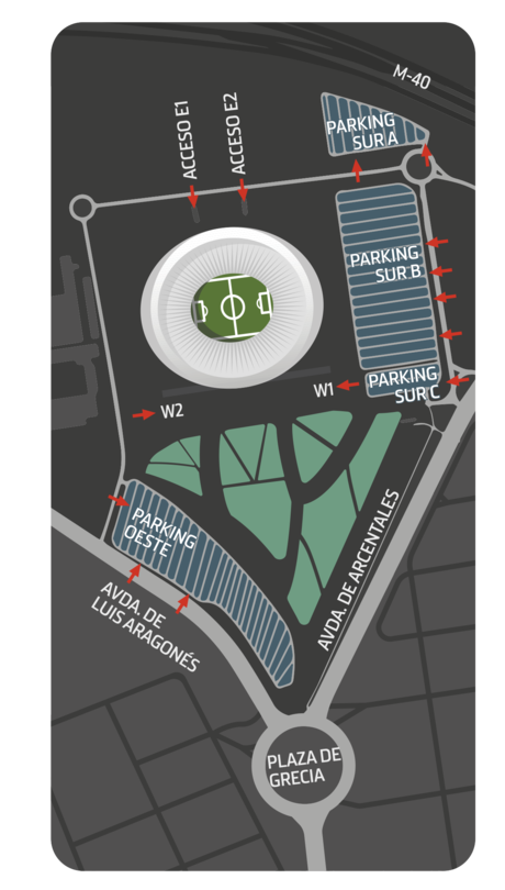 Temporada 19/20 | Mapa de acceso al estadio