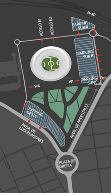Temporada 19/20 | Mapa de acceso al estadio