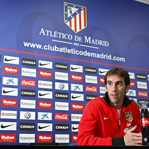 Diego Godín, en la rueda de Prensa previa al partido frente al Getafe
