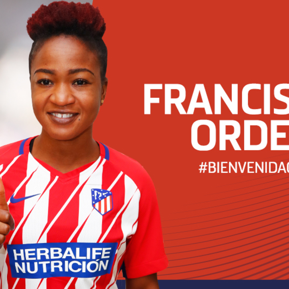 Francisca Ordega llega al Atlético de Madrid Femenino Club Atlético