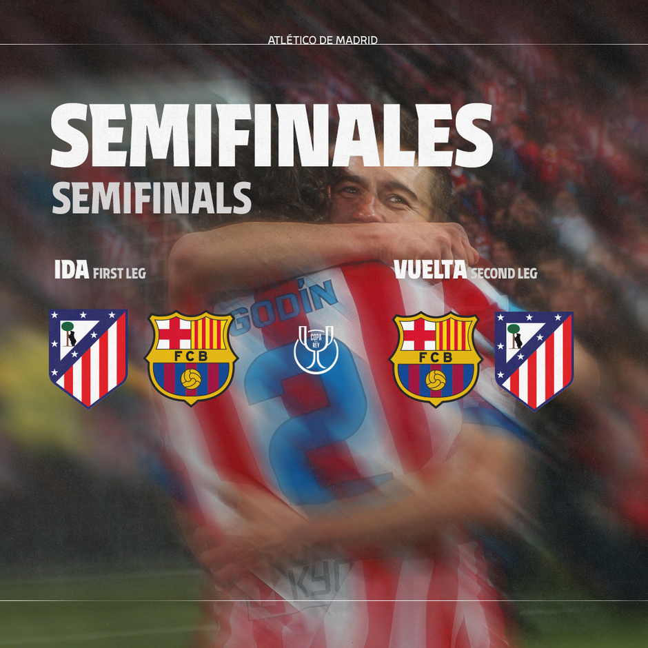 Sorteo de semifinales de final de la Copa del Rey 2025/26 Atlético de ...