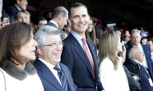 Los Principes de Asturias en el Atlético-Chelsea