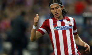 temporada 13/14. Partido Champions League. Atlético de Madrid-Chelsea. Filipe haciendo un gesto