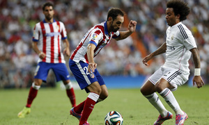 Temporada 14-15. Supercopa de España. Juanfran intenta superar a Marcelo