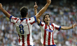 Temporada 14-15. Jornada 3. Real Madrid-Atlético de Madrid. Tiago, tras hacer el 0-1.