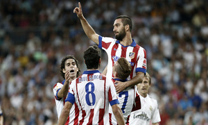 Temporada 14-15. Jornada 3. Real Madrid-Atlético de Madrid. Arda dedica su gol.