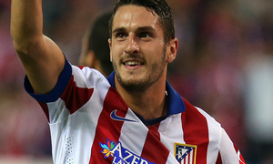 Temporada 14-15. Koke celebra el primer tanto de nuestro equipo frente al Sevilla. Foto: Ángel Gutiérrez.