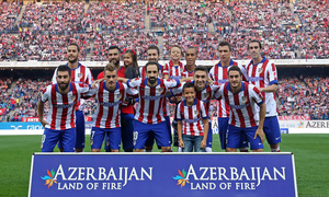 Temporada 14-15. Jornada 10. Atlético de Madrid-Córdoba. Once inicial ante el Córdoba.