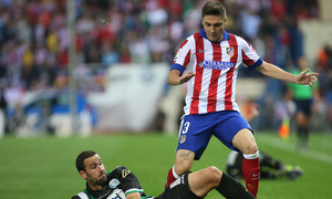 Temporada 14-15. Atlético - Córdoba. Siquiera controla un balón.