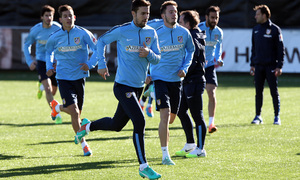 temporada 14/15. Entrenamiento en la ciudad deportiva de Majadahonda. Gabi corriendo durante el entrenamiento