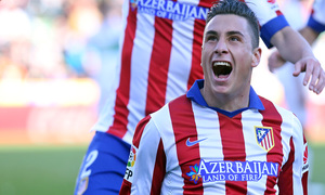 Temporada 14-15. Jornada 14. Elche - Atlético de Madrid. José María Giménez, autor del primer gol del partido.