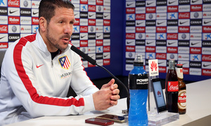 temporada 14/15. Rueda de prensa de Simeone en la ciudad deportiva de Majadahonda