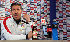 temporada 14/15. Rueda de prensa de Simeone en la ciudad deportiva de Majadahonda