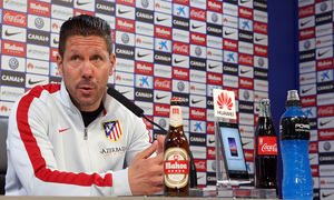 temporada 14/15. Rueda de prensa de Simeone en la ciudad deportiva de Majadahonda