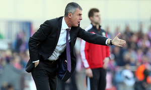 temporada 14/15. Partido Atlético de Madrid Levante. Lucas Alcaraz durante el partido