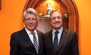 Enrique Cerezo y Florentino Pérez, en la comida entre directivas antes de la cita de octavos de final de la Copa del Rey