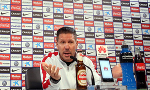 temporada 14/15. Rueda de prensa de Simeone en la ciudad deportiva de Majadahonda