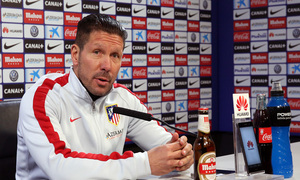 temporada 14/15. Rueda de prensa de Simeone en la ciudad deportiva de Majadahonda