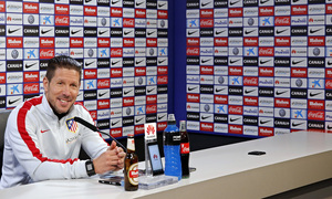temporada 14/15. Rueda de prensa de Simeone en la ciudad deportiva de Majadahonda