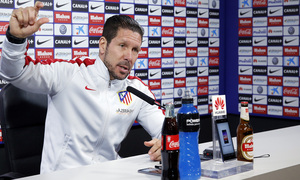 temporada 14/15. Rueda de prensa de Simeone en la ciudad deportiva de Majadahonda