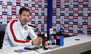 temporada 14/15. Rueda de prensa de Simeone en la ciudad deportiva de Majadahonda