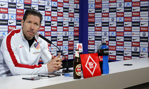 temporada 14/15. Rueda de prensa de Simeone en la ciudad deportiva de Majadahonda
