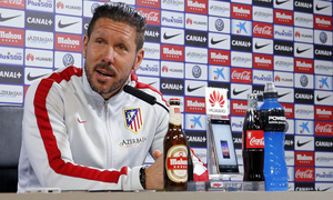 temporada 14/15. Rueda de prensa de Simeone en la ciudad deportiva de Majadahonda