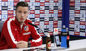 temporada 14/15. Rueda de prensa de Saúl en la ciudad deportiva de Majadahonda