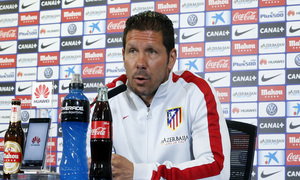 temporada 14/15. Rueda de prensa de Simeone en el estadio Vicente Calderón