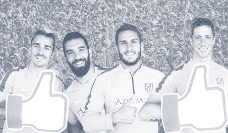 Torres, Arda, Koke y Griezmann celebran contigo nuestros 11 millones de fans en Facebook