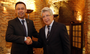 Comida entre directivas del Atlético de Madrid y del FC Barcelona
