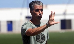 Víctor Afonso en un partido de Las Palmas Atlético