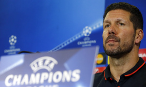 Simeone, en la rueda de prensa previa al partido frente al Benfica