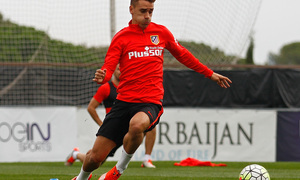 temporada 15/16. Entrenamiento en la Ciudad Deportiva previo al partido contra el Real Madrid.