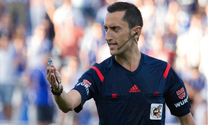 Sánchez Martínez, árbitro del Rayo Vallecano-Atlético de Madrid.