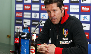 Diego Pablo Simeone, en la rueda de Prensa previa al partido frente al Valencia