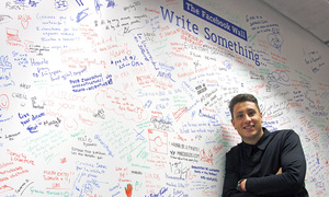 Giménez durante su visita a Facebook