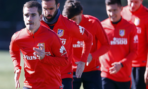 temporada 15/16. Entrenamiento en la ciudad deportiva de Majadahonda. Griezmann durante el entrenamiento