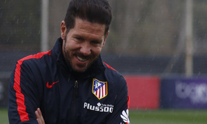 Temporada 15/16. Entrenamiento en la Ciudad Deportiva Wanda Atlético de Madrid. El cholo Simeone dirigió la sesión.
