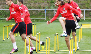 Temporada 2015-2016.Entrenamiento en la Ciudad Deportiva Wanda Atlético de Madrid de Majadahonda 22-04-2016.