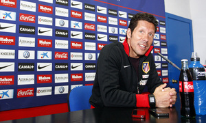 Temporada 12/13. Rueda de prensa. Simeone  durante la rueda de prensa en la ciudad deportiva de Majadahonda